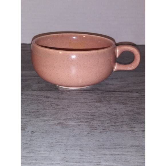Russel Wright Steubenville Demitasse Coffee Cup Pink Salmon Coral - Picture 2 of 8